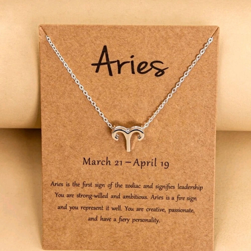 Aries Zodiac Charm Necklace
